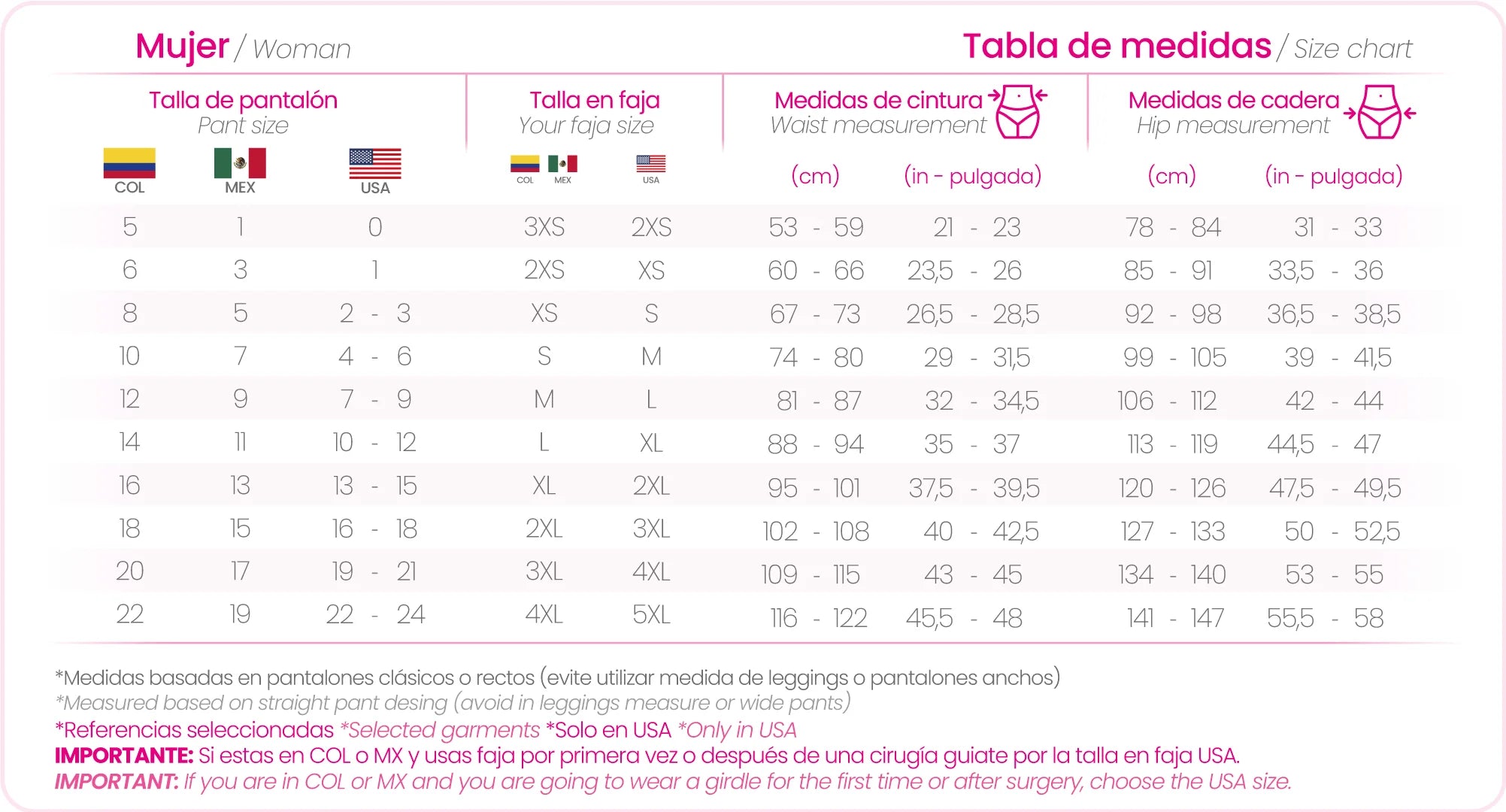 Short largo postquirúrgico de talle alto, STA0323 de Fajas M&D®